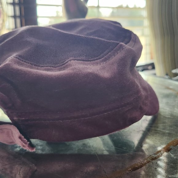 Coco + Carmen - Elegant Womens Velvet Purple Military Hat - Picture 6 of 8